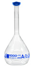 Eisco Glass Volumetric Flasks with Snap Cap, ASTM Class A