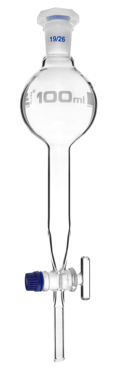 Eisco Glass Gilson Separatory Funnels with Glass Stopcock
