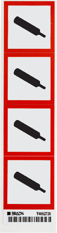 Brady® Vinyl GHS OSHA Labels 'Gas Pressure Picto'