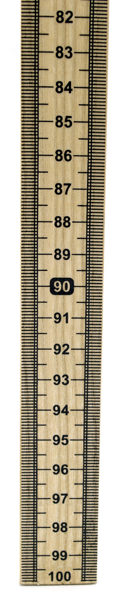 Eisco® Single-Sided Hardwood Metric Meter Stick with Vertical Reading and Zero Top