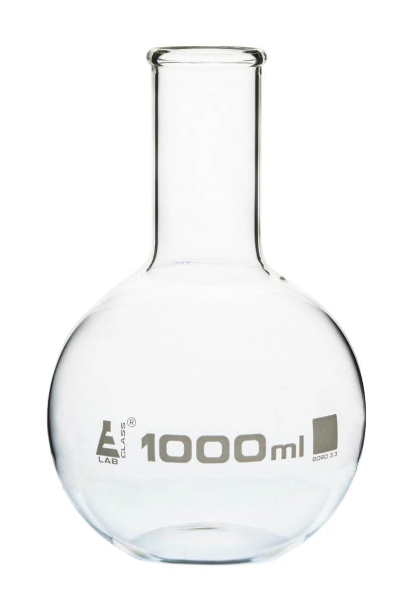 Eisco LabGlass® Boiling Flasks, Flat Bottom, Narrow Neck