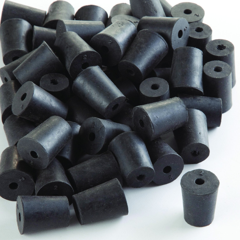 1-Hole Natural Rubber Stoppers