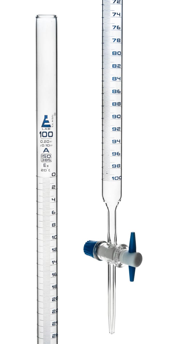 Eisco Glass Burettes with PTFE Key Stopcock