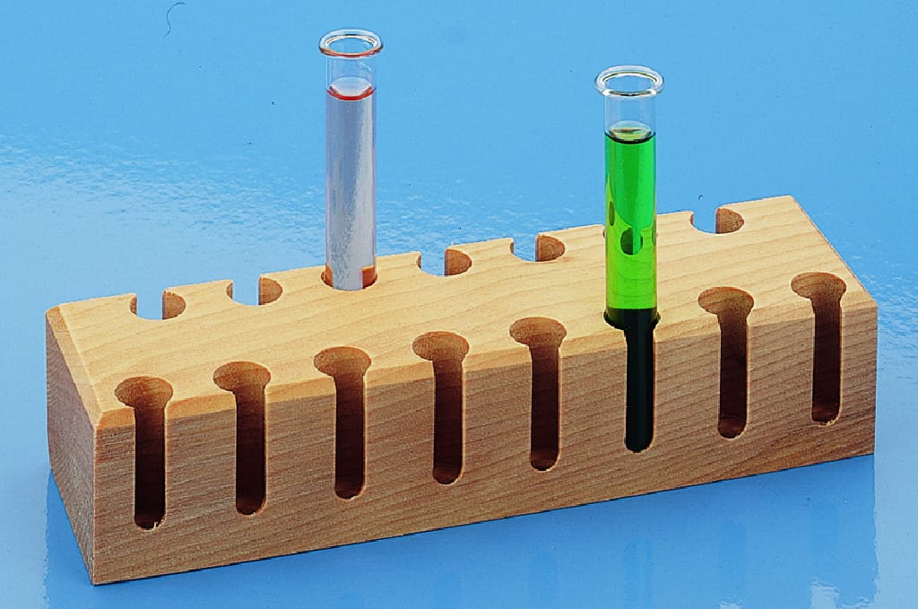 15-Place Wood Test Tube Support