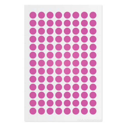 Label Cryo, Color Dots Pink 0.35In PK1