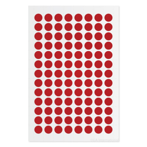 Label Cryo, Color Dots Red 0.35In PK1