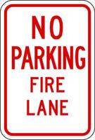 ZING Green Safety Eco Parking Sign, No Parking Fire Lane