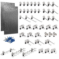 Two Pegboards, 304 Stainless Steel Square Hole, LocHook® Assortment
