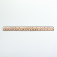 Wooden Ruler/Protractor