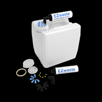 EZwaste® UN/DOT 13.5 L Closed System for HPLC Solvent Waste, HDPE Disposable Container, Foxx Life Sciences