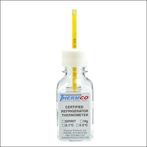 Bottle Thermometer Bio-Safe Glycol/Water, Incubator • 30mL • 18°C to 50°C