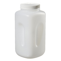 Nalgene® Large Square Bottle, High-Density Polyethylene, Wide Mouth, Thermo Scientific
