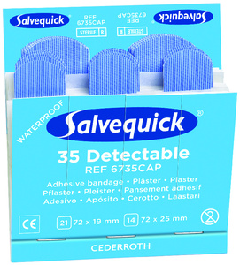 Salvequick plaster strips textile refill pack, 6 x 40 pcs.