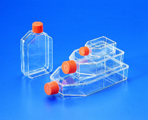 Corning* Polystyrene Flasks with Vented Polyethylene Cap, Sterile