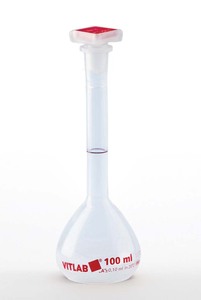 BrandTech Class B PMP Volumetric Flask with Polypropylene NS