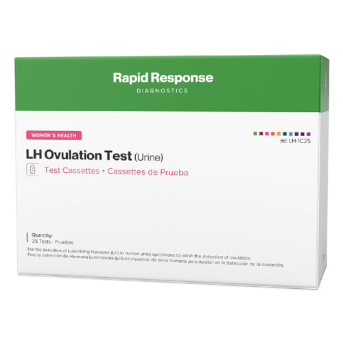 Kit, LH Ovulation Test Cassette, rapid, qualitative test for the determination of luteinizing hormone in human urine specimens, to aid in the detection of ovulation, 25 per kit