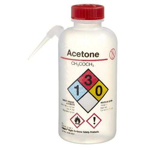 Nalgene Unitary Vented Safety Wash Bottles, Low-Density Polyethylene, Thermo Scientific