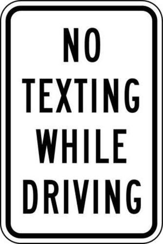 Sign No Texting While Hip 12X18in