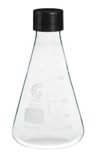 Erlenmeyer Flasks, with Screw Caps, Chemglass