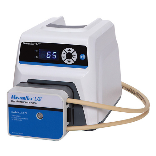 Masterflex® L/S® Digital Drive with Remote I/O, Open-Head Sensor, and High-Performance Pump Head for High-Pressure Tubing, PC Steel Housing