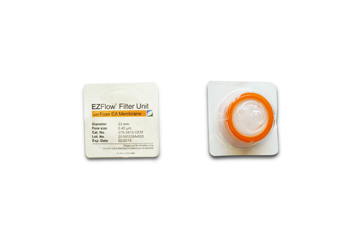 EZFlow* Syringe Filter, CA, Pore Size: 0.45um, Diameter: 33mm, Sterile