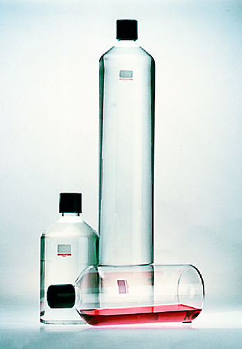 Glass Roller Culture Vessels, Tapered Neck, with Phenolic Caps, Wheaton®, DWK Life Sciences