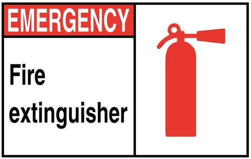 ZING Green Safety Eco Safety Sign, Fire Extinguisher w/Picto