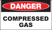 ZING Green Safety Eco Safety Sign DANGER Compressed Gas