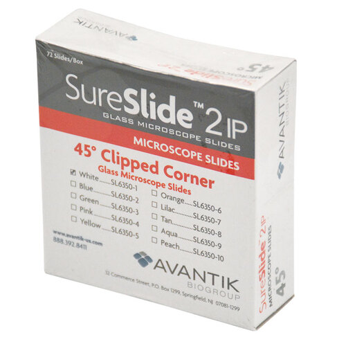 SureSlide™ 2 IP Clipped Corner Microscope Slides, Avantik