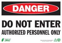 ZING Green Safety Eco Safety Sign, DANGER Do Not Enter