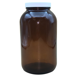 Amber Glass Wide Mouth Bottle, 16oz.