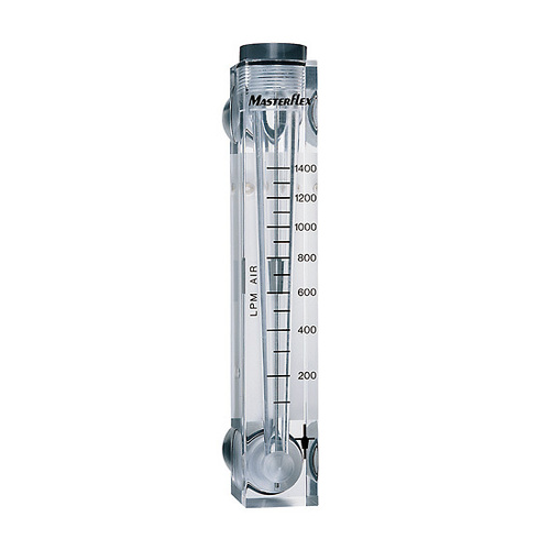 Masterflex® Variable-Area Flowmeter, Direct-Read, Acrylic Housing, 5" Scale; 2 to 20 GPM Water