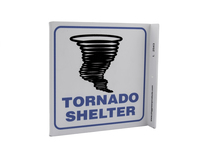 ZING Green Safety Eco Safety Projecting Sign, Tornado Shelter