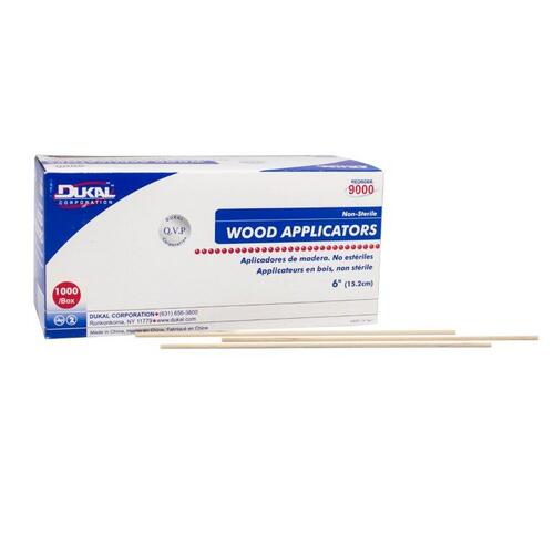 Wood Applicator, Smooth applicators, Excellent for general use, Packaged in bulk for your convenience, Not made with natural rubber latex, Non-Sterile, Size: 6 in