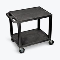AV Cart with 2 Shelves and Electric, 26", Luxor