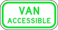 ZING Green Safety Eco Parking Sign, Van Accessible