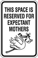 ZING Green Safety Eco Parking Sign Reserved Expectant Mothers