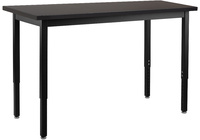 NPS® Steel Height Adjustable Science Lab Tables, Chemical Resistant Top, National Public Seating