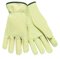 Driver Gloves, Cotton Hemmed, Straight Thumb Pattern, Select Grade, MCR Safety