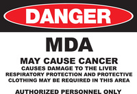 ZING Green Safety Eco GHS Sign, DANGER, MDA