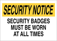 ZING Green Safety Eco Security Sign, Security Badges