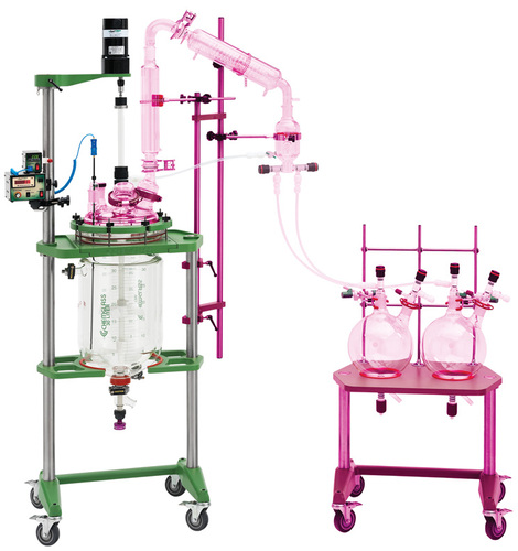 Diagonal distillation cart system, 30/50l, 20l flasks, Complete
