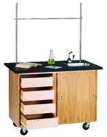 Mobile Demonstration Table with Drawers