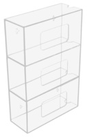 Side Load Glove Box Holders, Clear Acrylic, Mountable, TrippNT