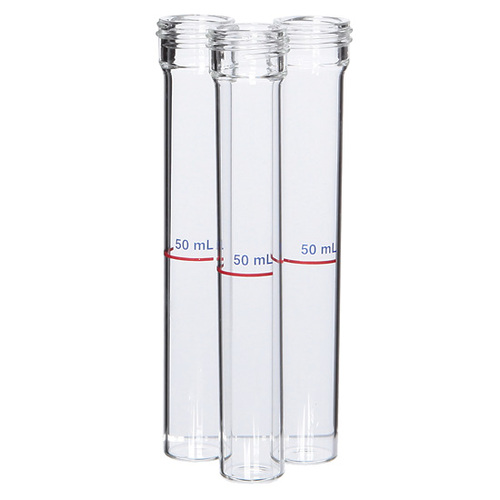 Boiling Tube, Material: Borosilicate Glass, Threaded, compatible with TKN and SimpleDist, 38mm closure without cap, Graduated at 50mL mark, Size: 30X200mm