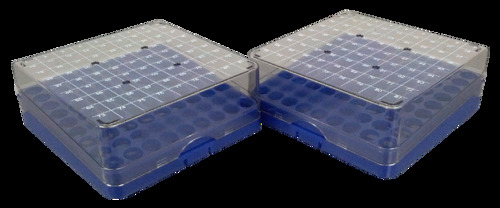 3 11/16 inch High Lg Storage Box, 81 Cell, Plastic, Ea. (5 1/4 inch X 5 1/4 inch X 3 11/16 inch )