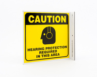 ZING Green Safety Eco Safety Projecting Sign, Hearing Protection Required, ZING Enterprises