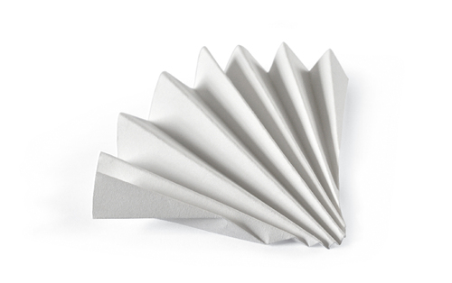 Qualitative Filter Papers - Folded (prepleated) Grade 598 1/2 folded filters, 185 mm, 50/pk