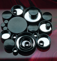Black Phenolic Screw Caps, Pulp/Tinfoil Liner, Qorpak®