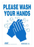 ZING Green Safety Eco Safety Sign, Wash Hands